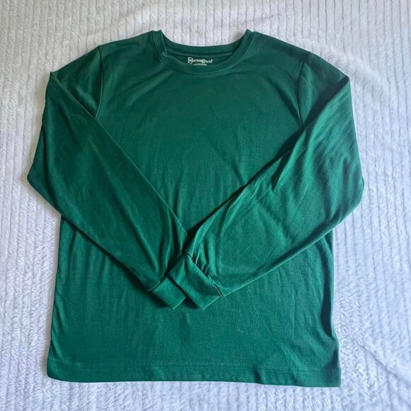 Girls Size 12 Pajamagram Long Sleeve Green Pajama Shirt - Picture 1 of 5
